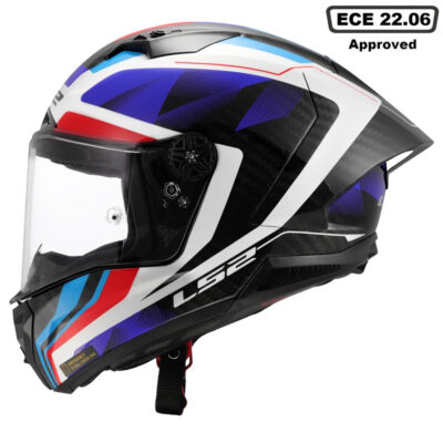 LS2 FF805 THUNDER CARBON HELMET – RAUTE BLUE RED