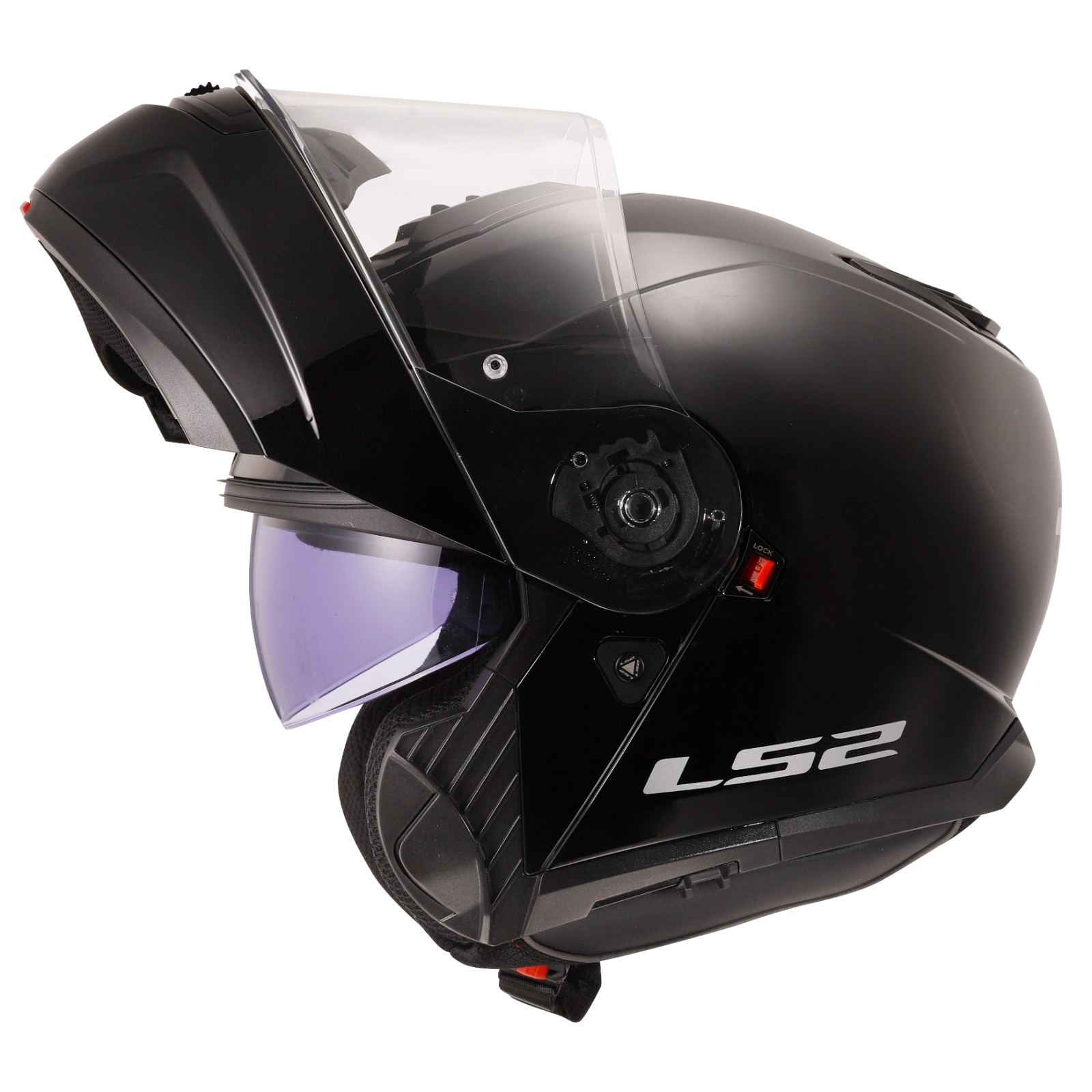 LS2 FF908 STROBE II P/J Helmet - Gloss Black - Image 3