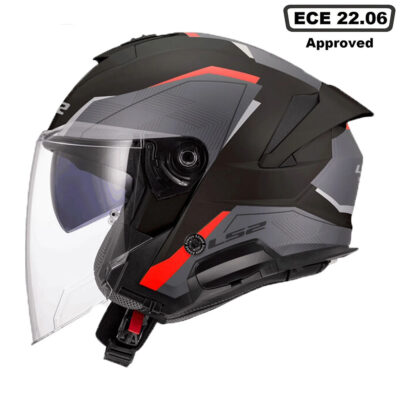 LS2 OF618 VERSO II AIR HELMET- BLACK RED