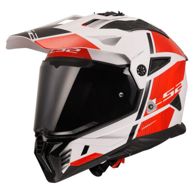 LS2 MX702 PIONEER II HELMET – HILL WHITE RED