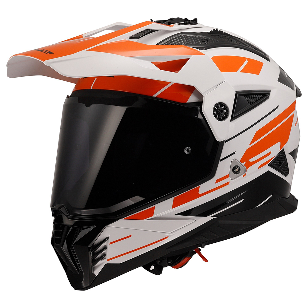 LS2 MX702 PIONEER II HELMET - NAMIB WHITE ORANGE - Image 3