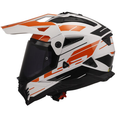 LS2 MX702 PIONEER II HELMET – NAMIB WHITE ORANGE
