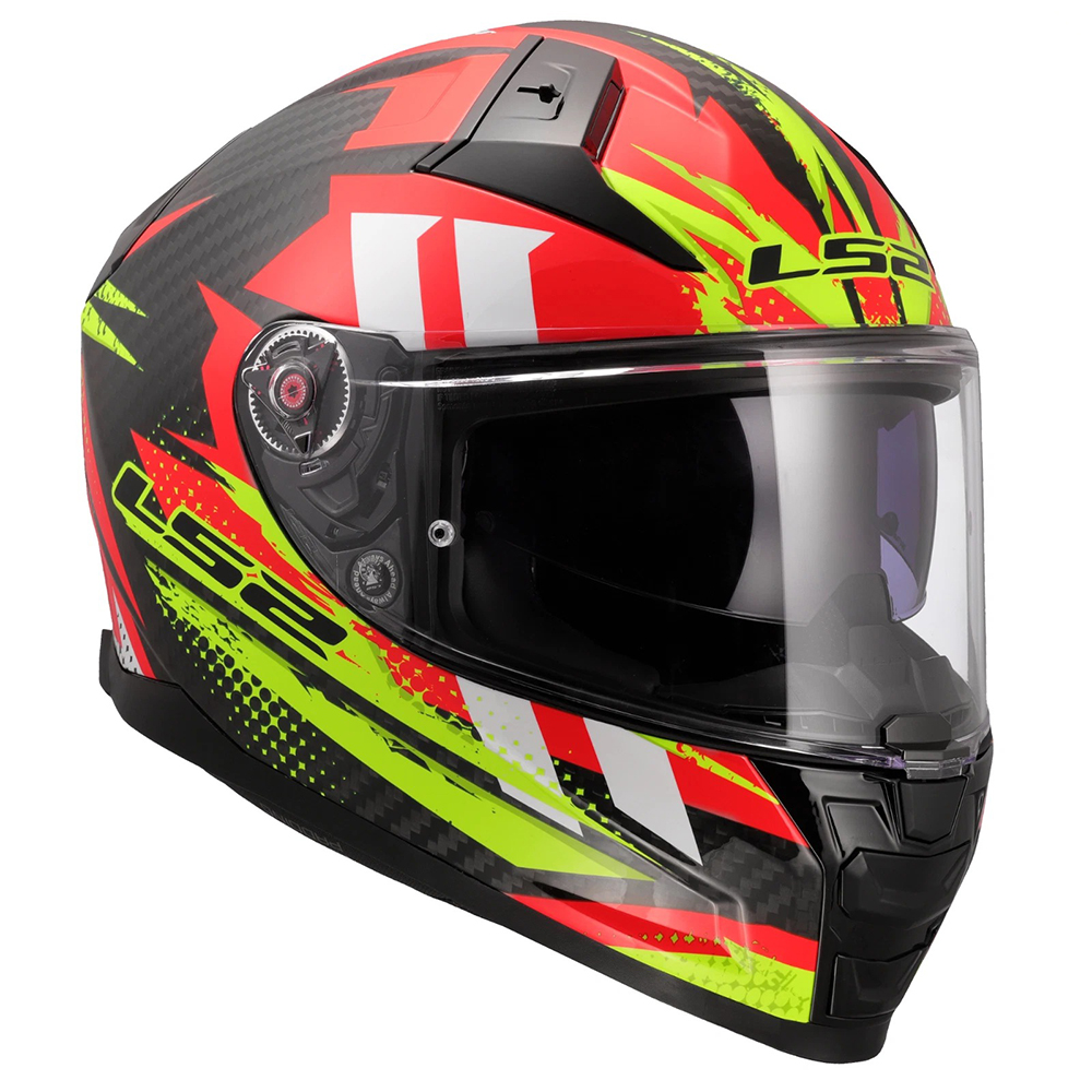 LS2 FF811 VECTOR II CARBON HELMET - TANTIC RED YELLOW - Image 3