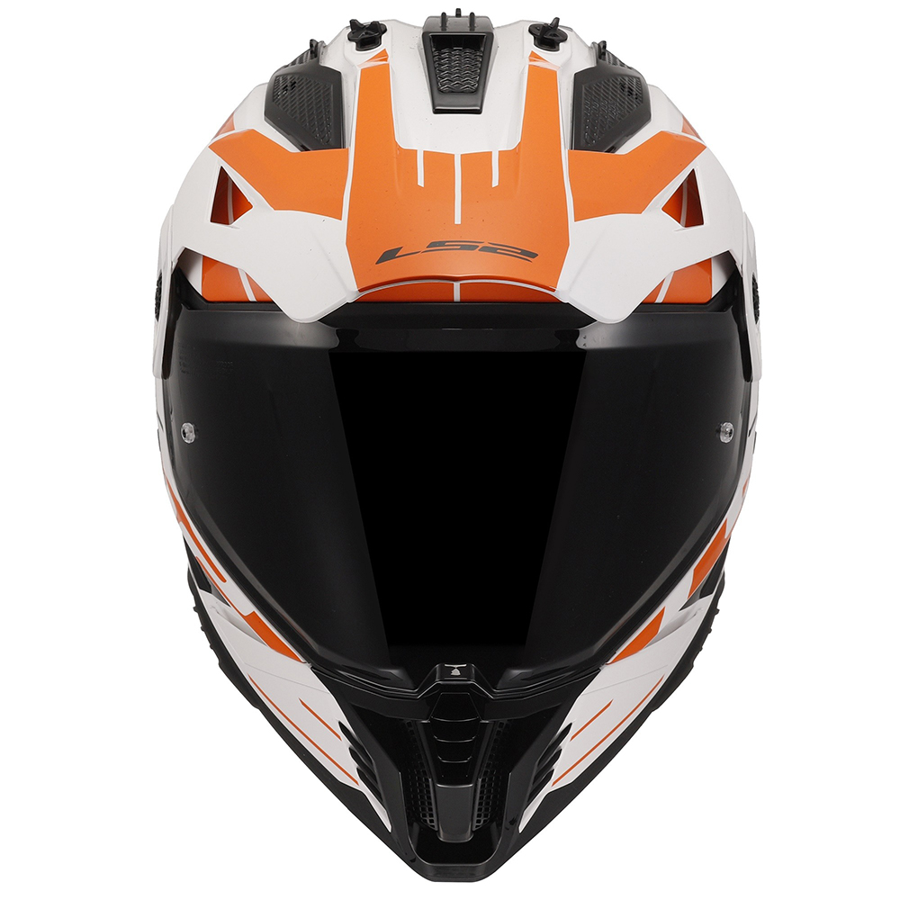 LS2 MX702 PIONEER II HELMET - NAMIB WHITE ORANGE - Image 4