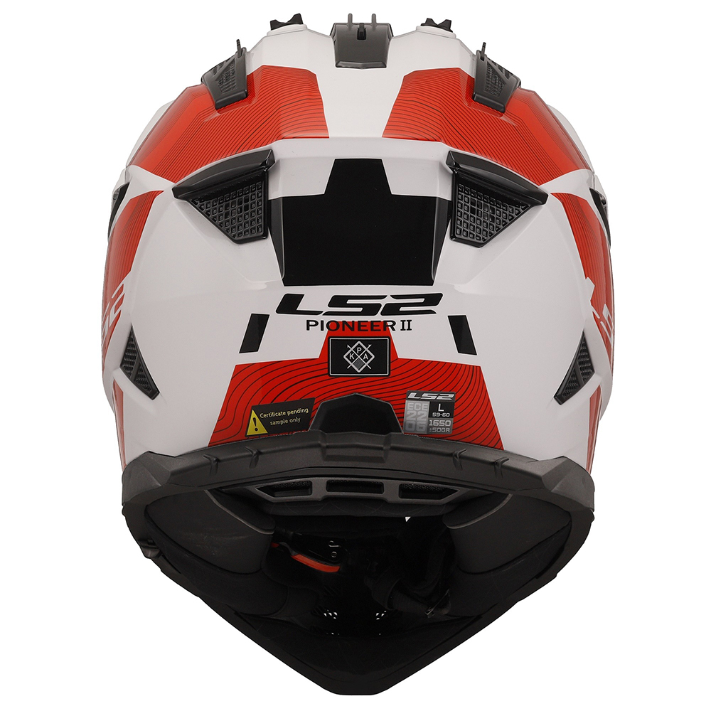 LS2 MX702 PIONEER II HELMET - HILL WHITE RED - Image 5