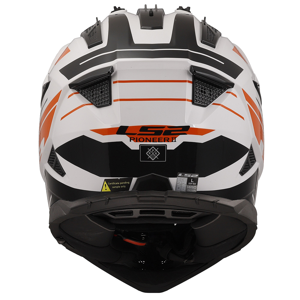 LS2 MX702 PIONEER II HELMET - NAMIB WHITE ORANGE - Image 5
