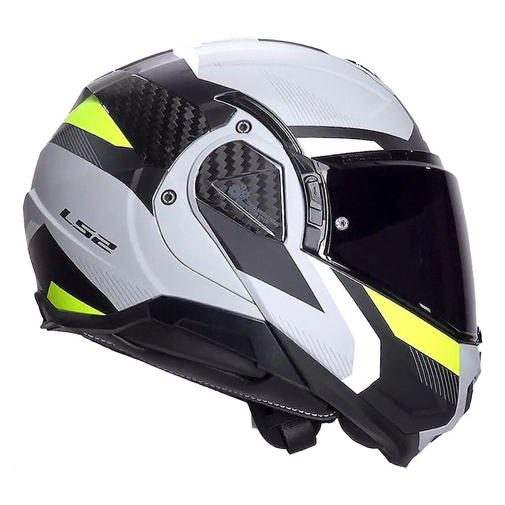 LS2 FF910 ADVANT II HELMET - TRIPLE GREY YELLOW - Image 5