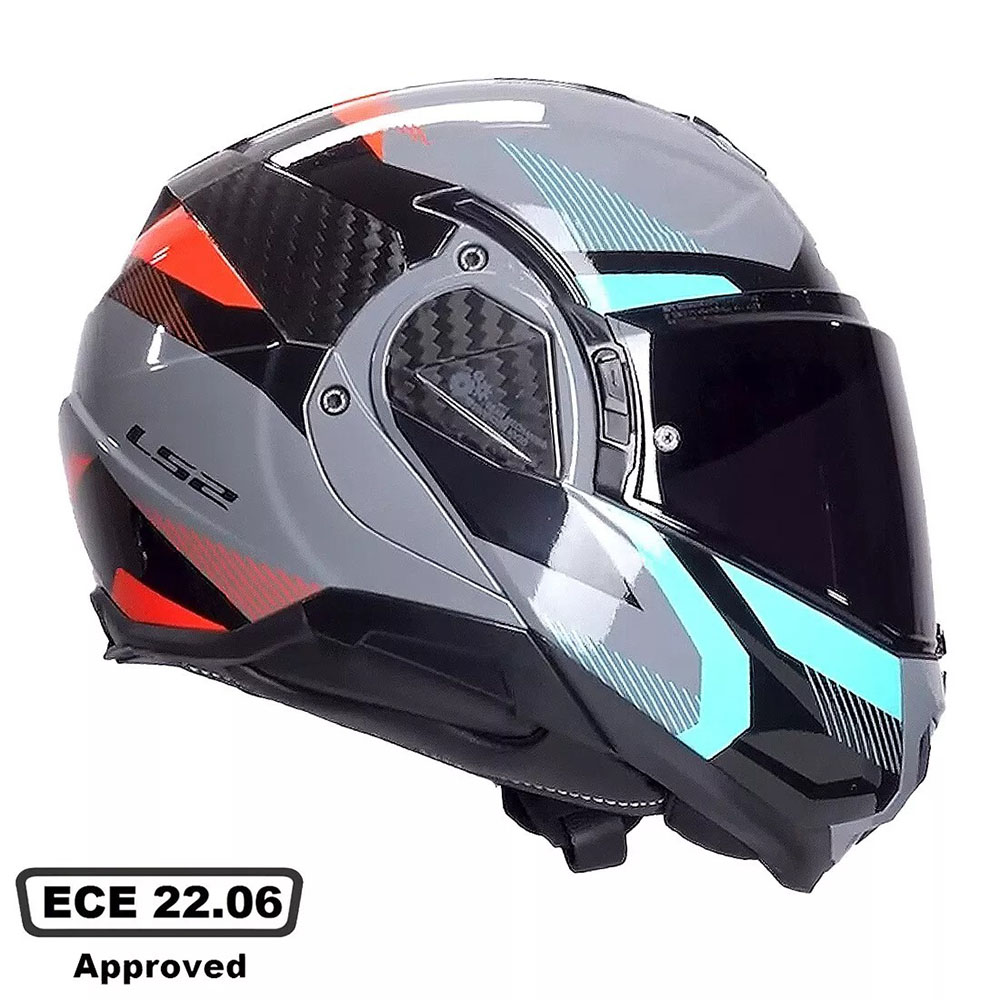 LS2 FF910 ADVANT II HELMET - TRIPLE NARDO GREY BLUE RED - Image 2