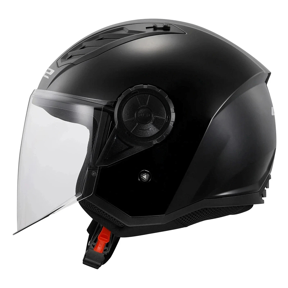 LS2 OF616 AIRFLOW II HELMET - GLOSS BLACK - Image 3