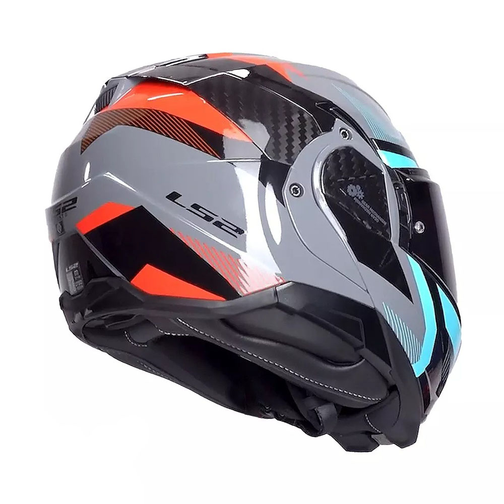 LS2 FF910 ADVANT II HELMET - TRIPLE NARDO GREY BLUE RED - Image 5