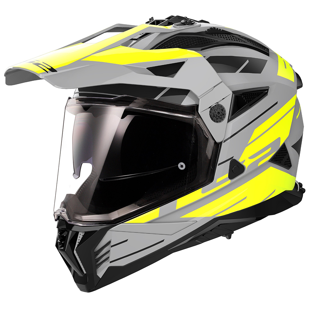 LS2 MX702 PIONEER II HELMET - NAMIB GREY YELLOW