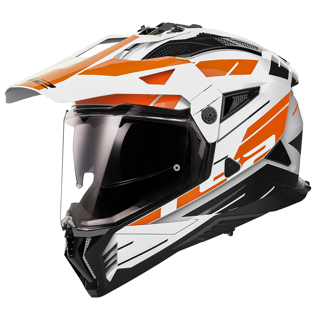 LS2 MX702 PIONEER II HELMET - NAMIB WHITE ORANGE
