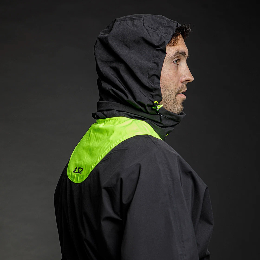 LS2 X-RAIN MAN JACKET - BLACK H-V YELLOW - Image 3