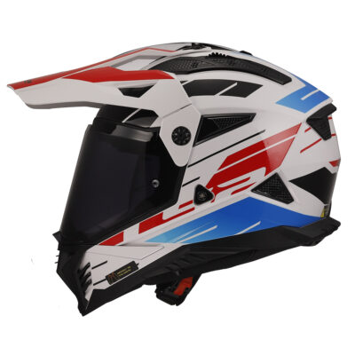 LS2 MX702 PIONEER II HELMET – NAMIB WHITE BLUE RED
