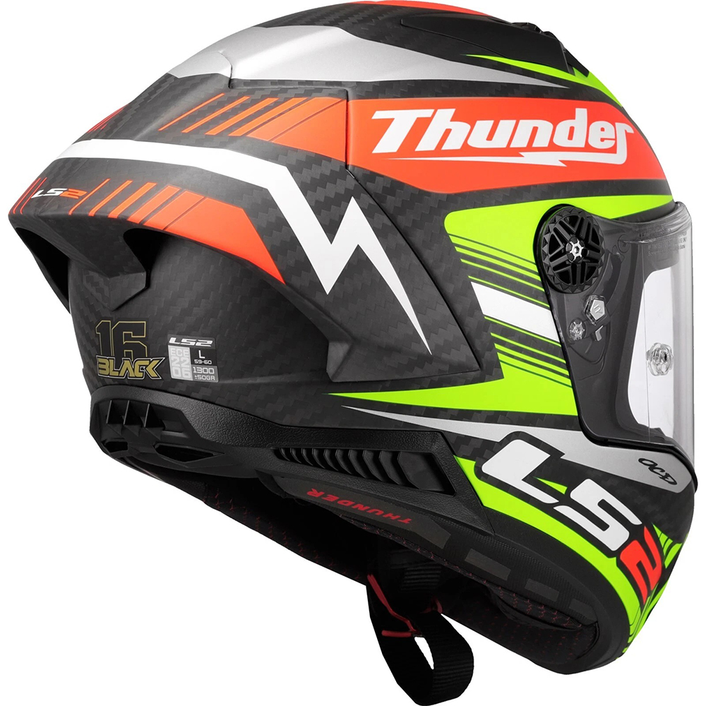 LS2 FF805 THUNDER CARBON HELMET - REPLICA BLACK - Image 5