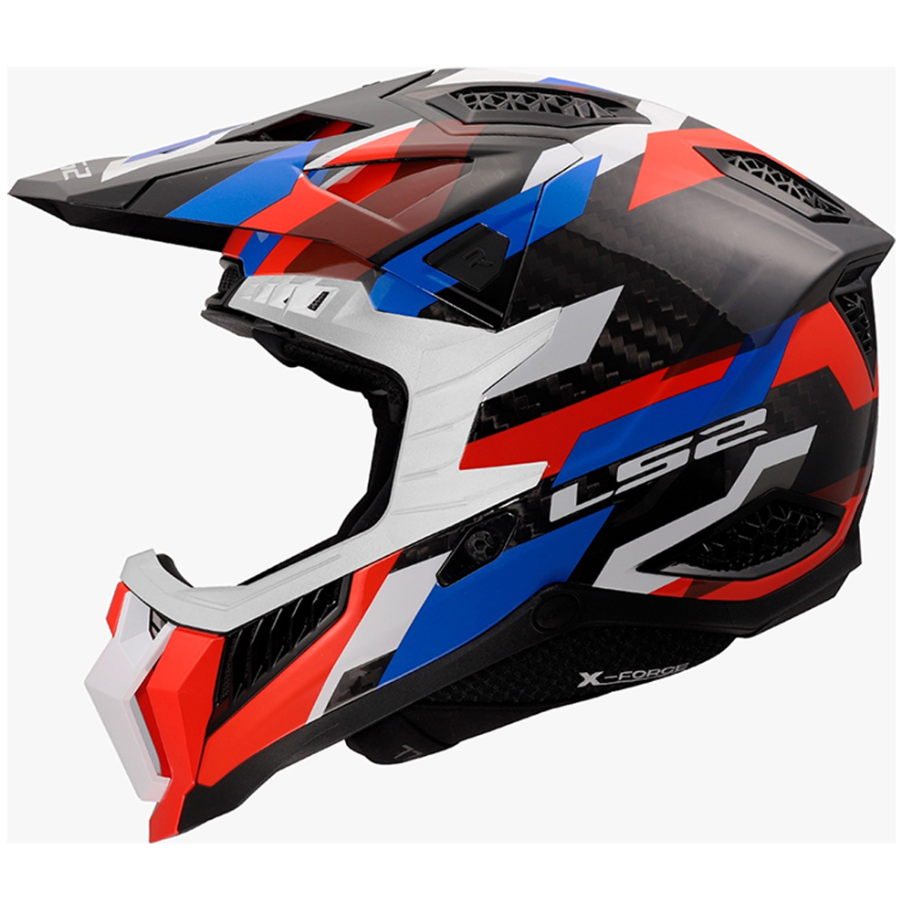 LS2 MX703 X FORCE - PHANTOM WHITE BLUE RED