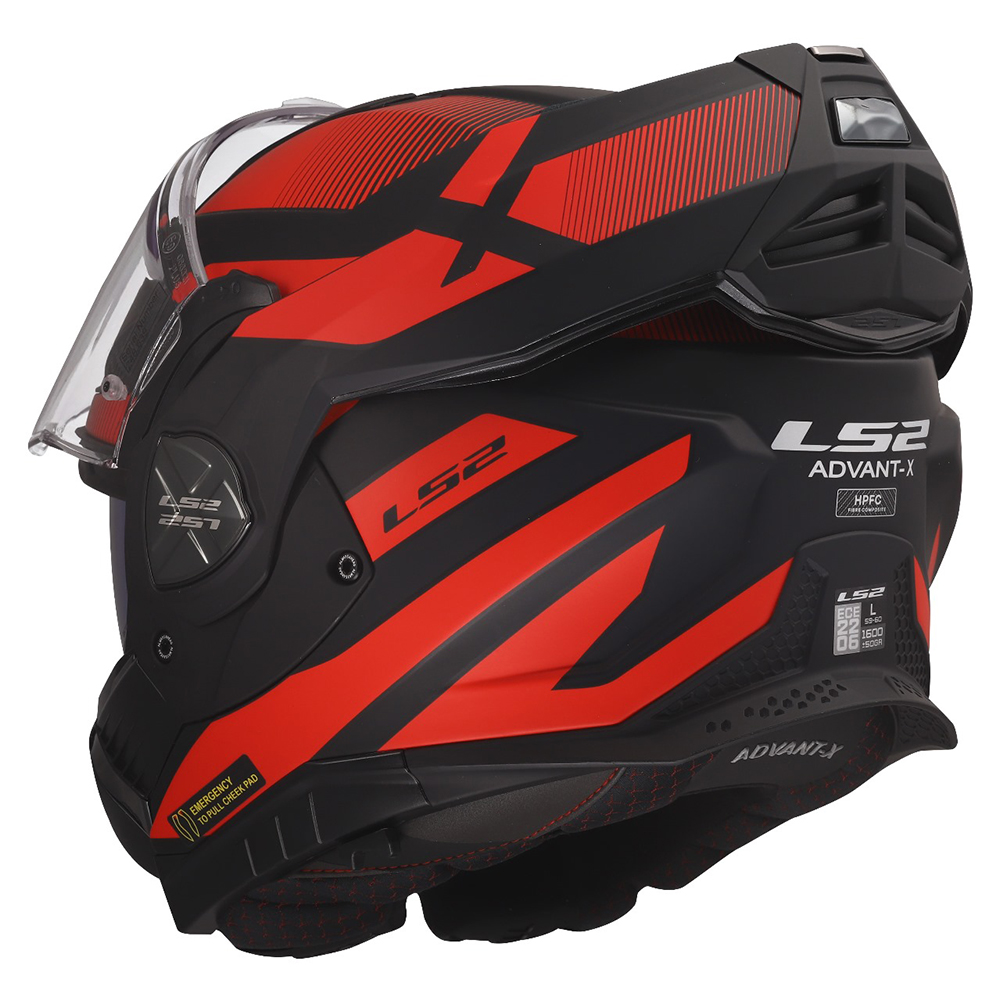 LS2 FF901 ADVANT X HELMET - NOVA BLACK RED - Image 8