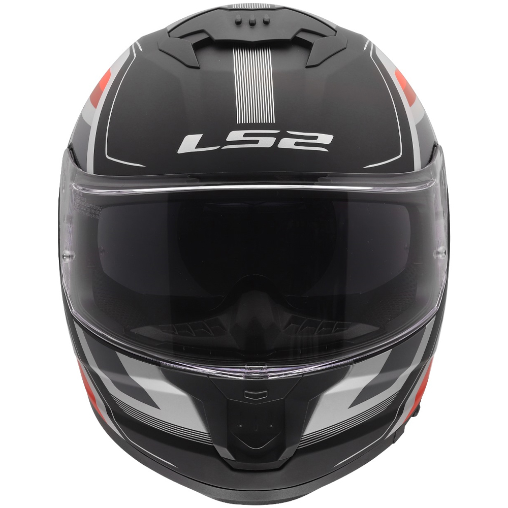 LS2 FF808 STREAM-II HELMET - VINTAGE BLACK GREY RED - Image 2