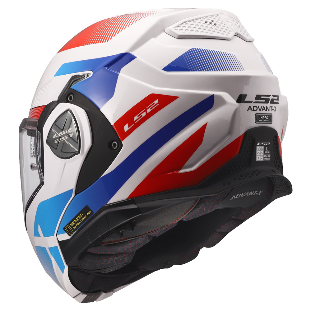 LS2 FF901 ADVANT X HELMET - NOVA WHITE BLUE RED - Image 13