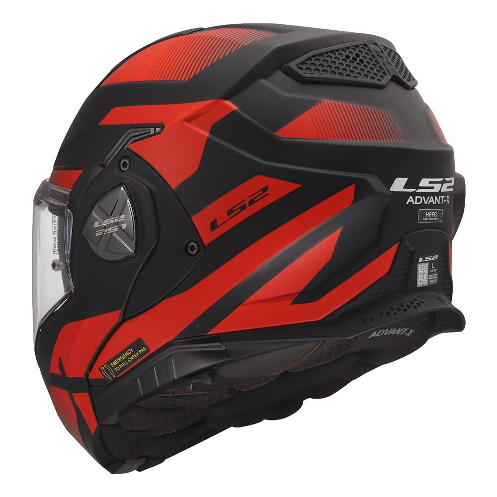 LS2 FF901 ADVANT X HELMET - NOVA BLACK RED - Image 9