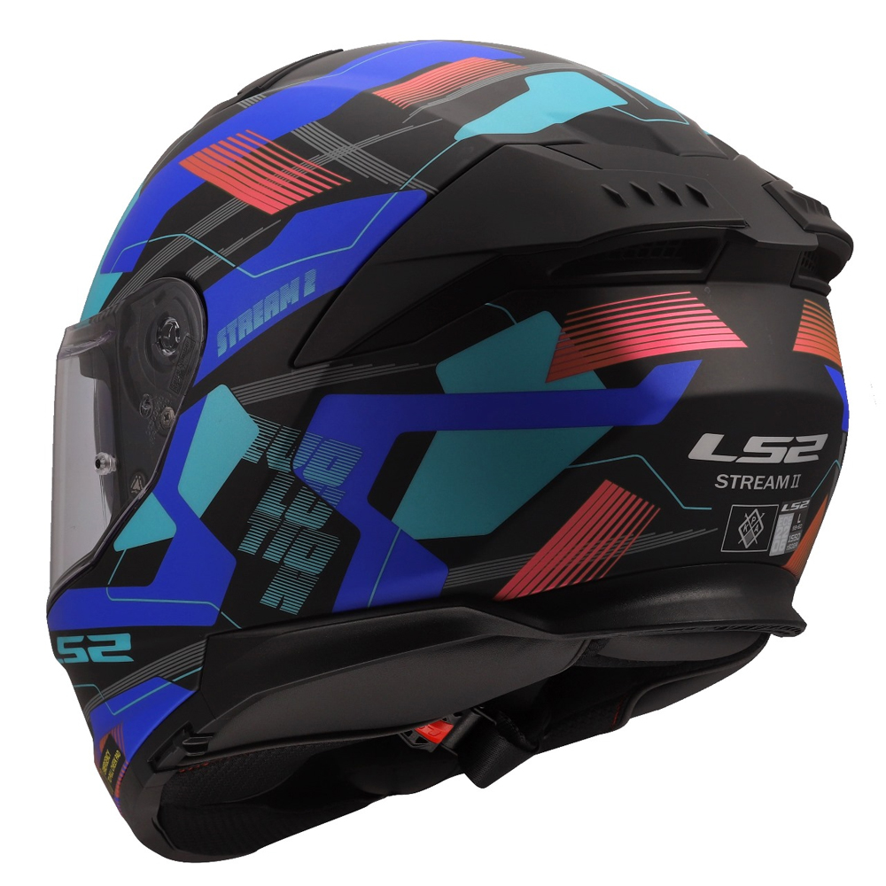 LS2 FF808 STREAM-II HELMET - MIKA BLACK BLUE - Image 5