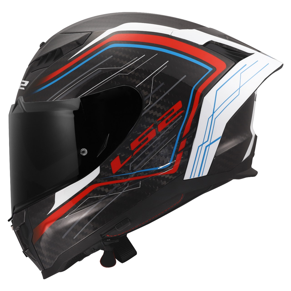 LS2 FF807 DRAGON CARBON HELMET - SUBIC WHITE BLUE RED - Image 11