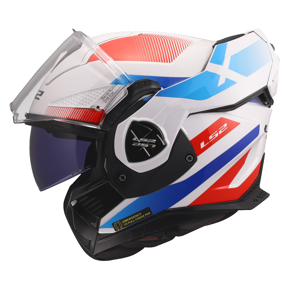 LS2 FF901 ADVANT X HELMET - NOVA WHITE BLUE RED - Image 3