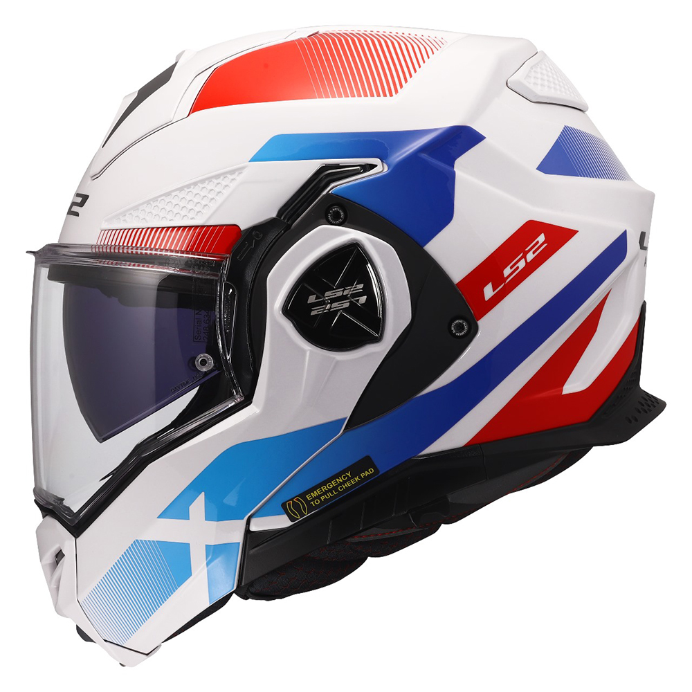 LS2 FF901 ADVANT X HELMET - NOVA WHITE BLUE RED - Image 5