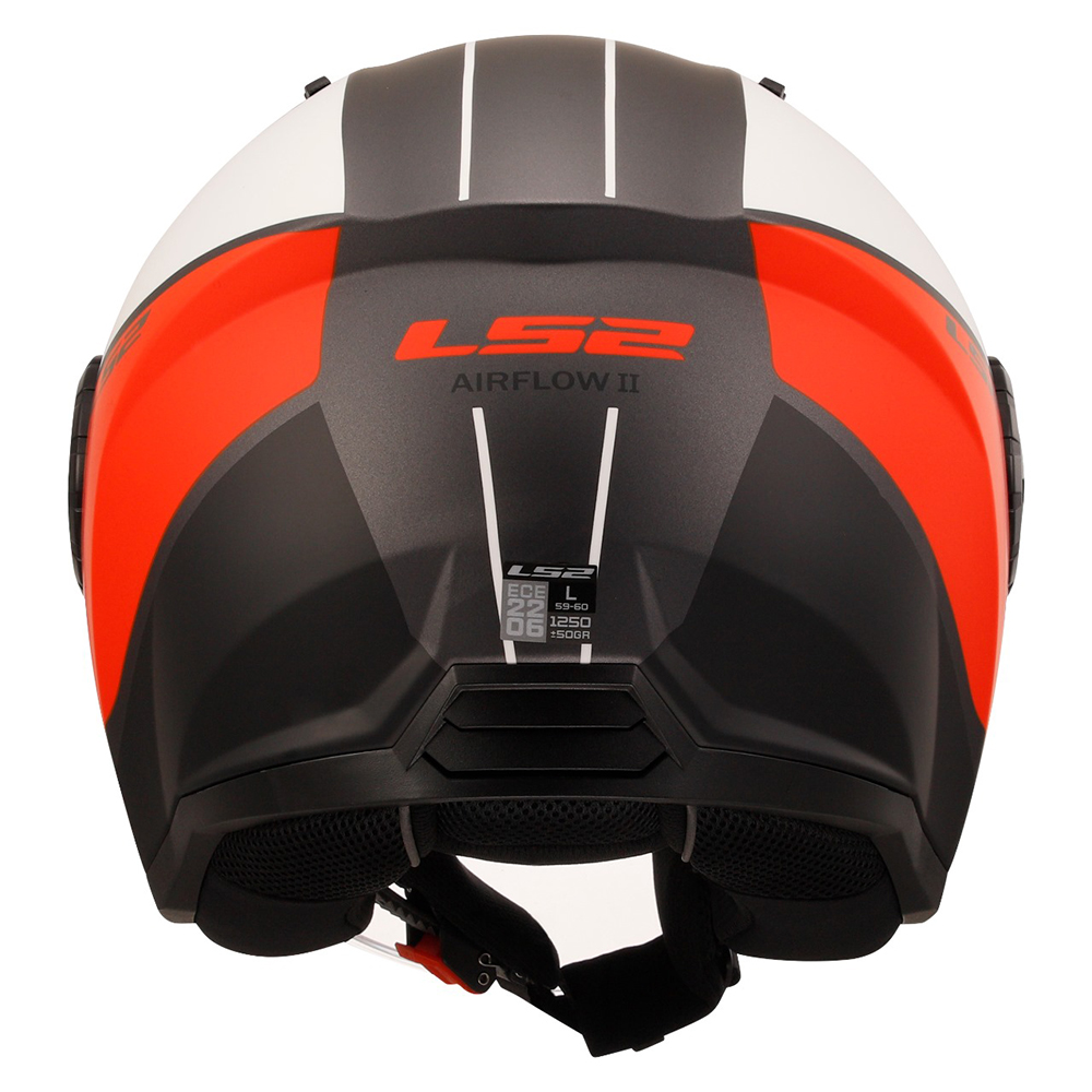 LS2 OF616 AIRFLOW II HELMET - COVER MATT WHITE RED - Image 5