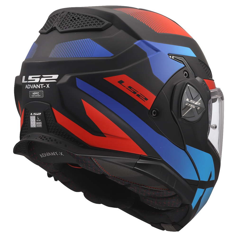 LS2 FF901 ADVANT X HELMET - NOVA BLACK RED BLUE - Image 8