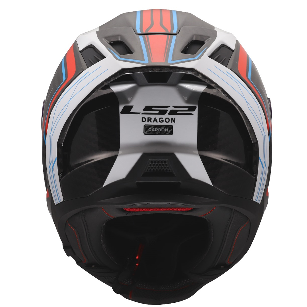 LS2 FF807 DRAGON CARBON HELMET - SUBIC WHITE BLUE RED - Image 9