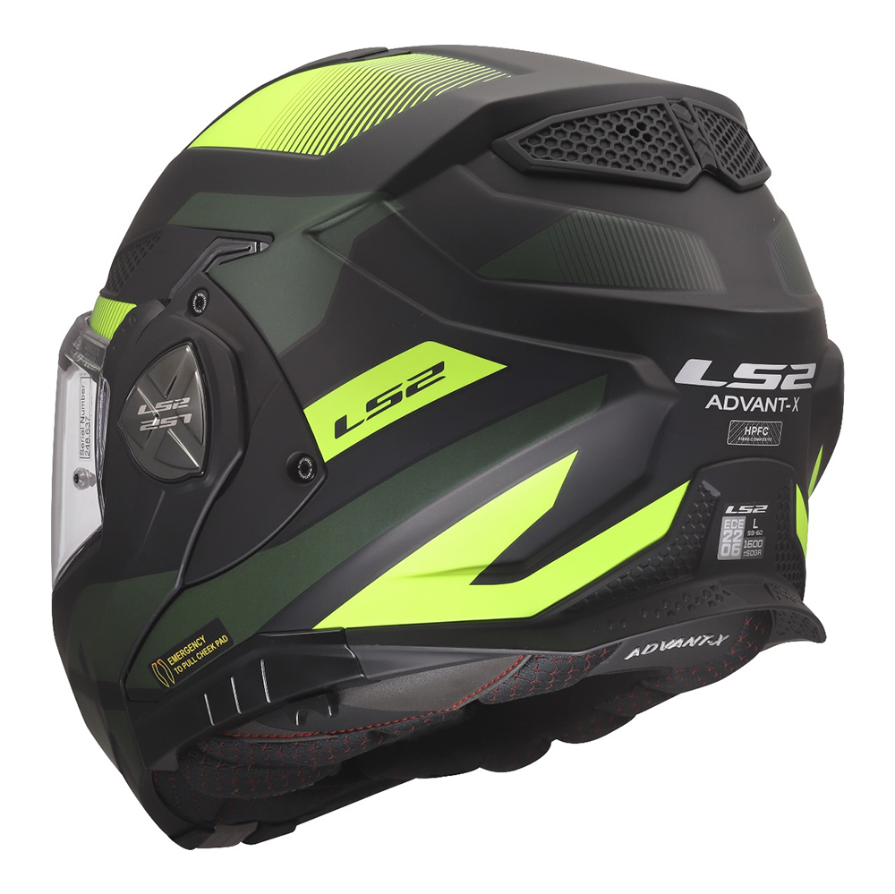 LS2 FF901 ADVANT X HELMET - NOVA BLACK H-V YELLOW - Image 8
