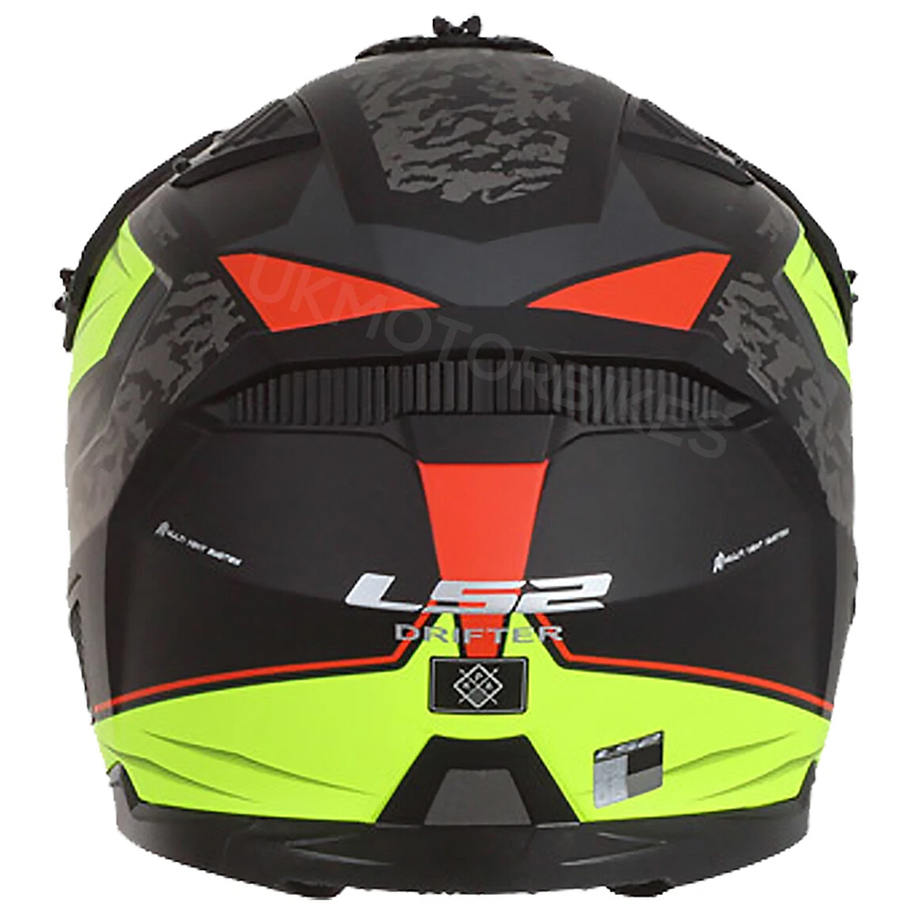 LS2 OF606 DRIFTER HELMET - MATT BLACK H-V YELLOW - Image 6