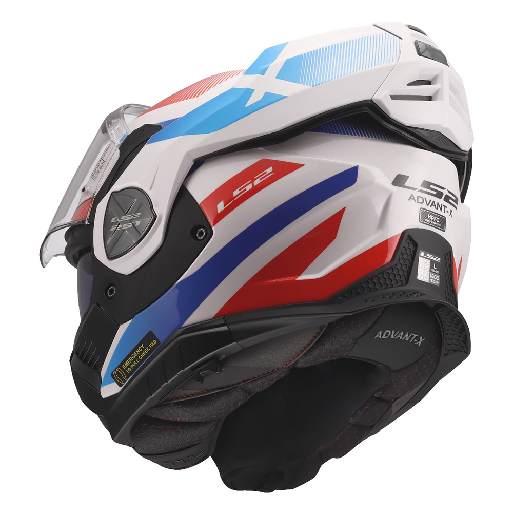 LS2 FF901 ADVANT X HELMET - NOVA WHITE BLUE RED - Image 11