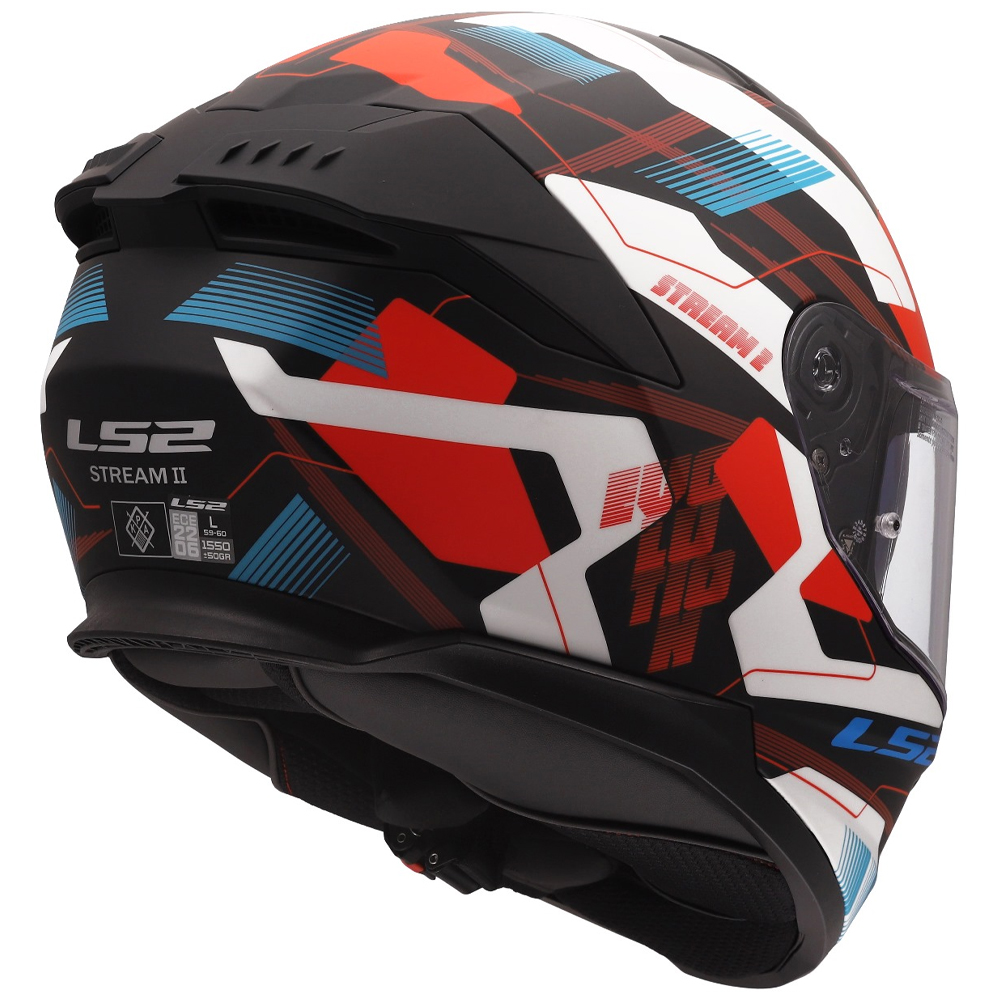 LS2 FF808 STREAM-II HELMET - MIKA WHITE BLUE RED - Image 5