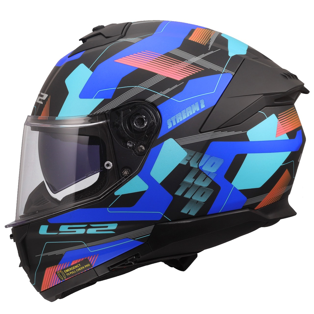 LS2 FF808 STREAM-II HELMET - MIKA BLACK BLUE - Image 7