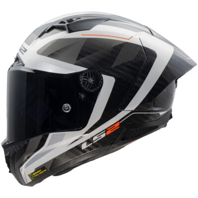 LS2 FF805 THUNDER CARBON HELMET – RAUTE WHITE GREY