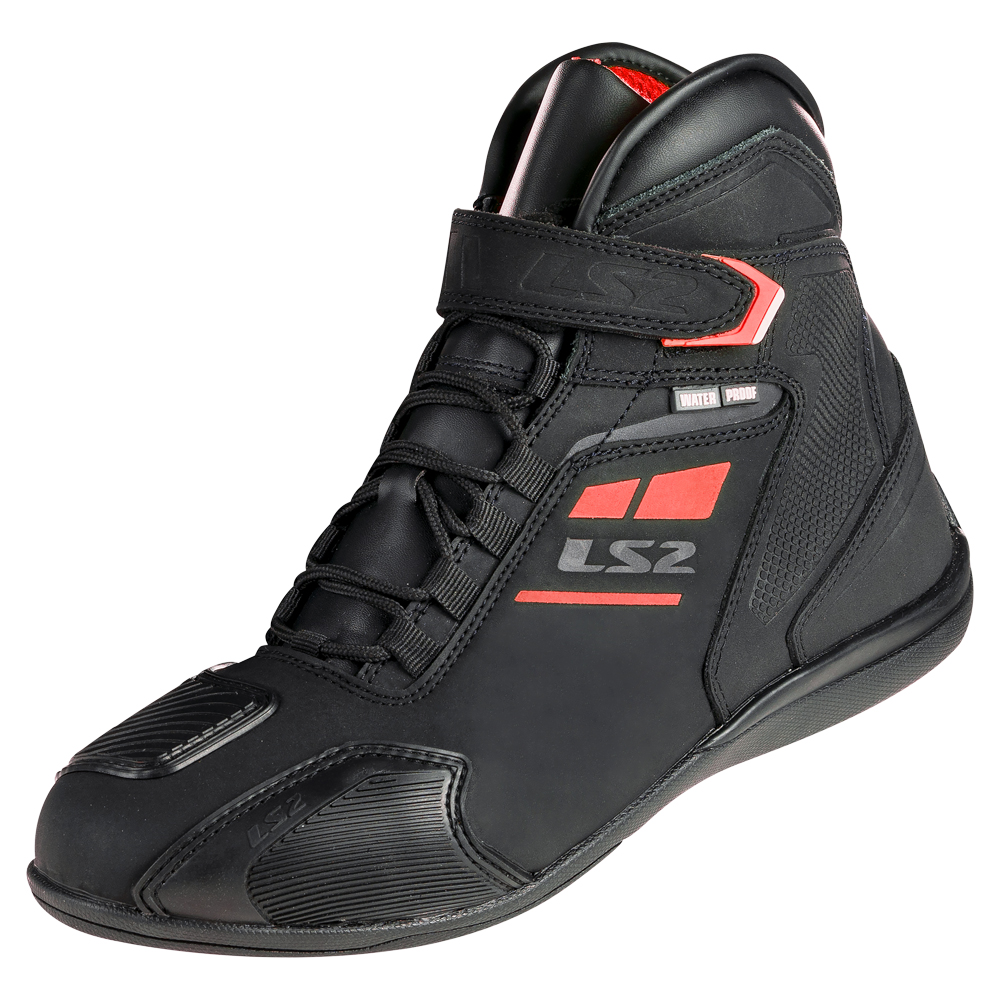 LS2 GARRA LADY WP BOOTS - BLACK RED