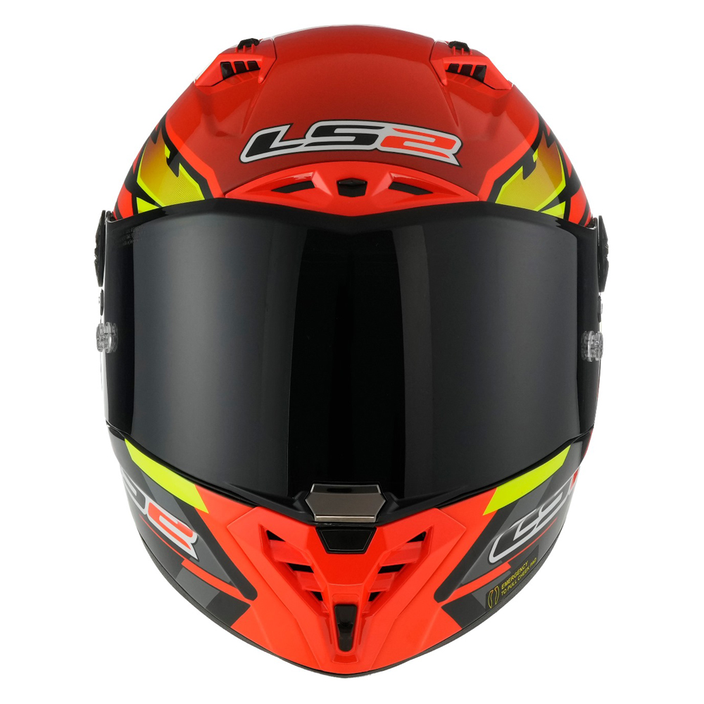 LS2 FF805 THUNDER CARBON HELMET - AERO FIRE RED BLACK - Image 5