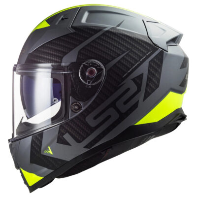 LS2 FF811 VECTOR II HELMET – SPLITTER BLACK H-V YELLOW
