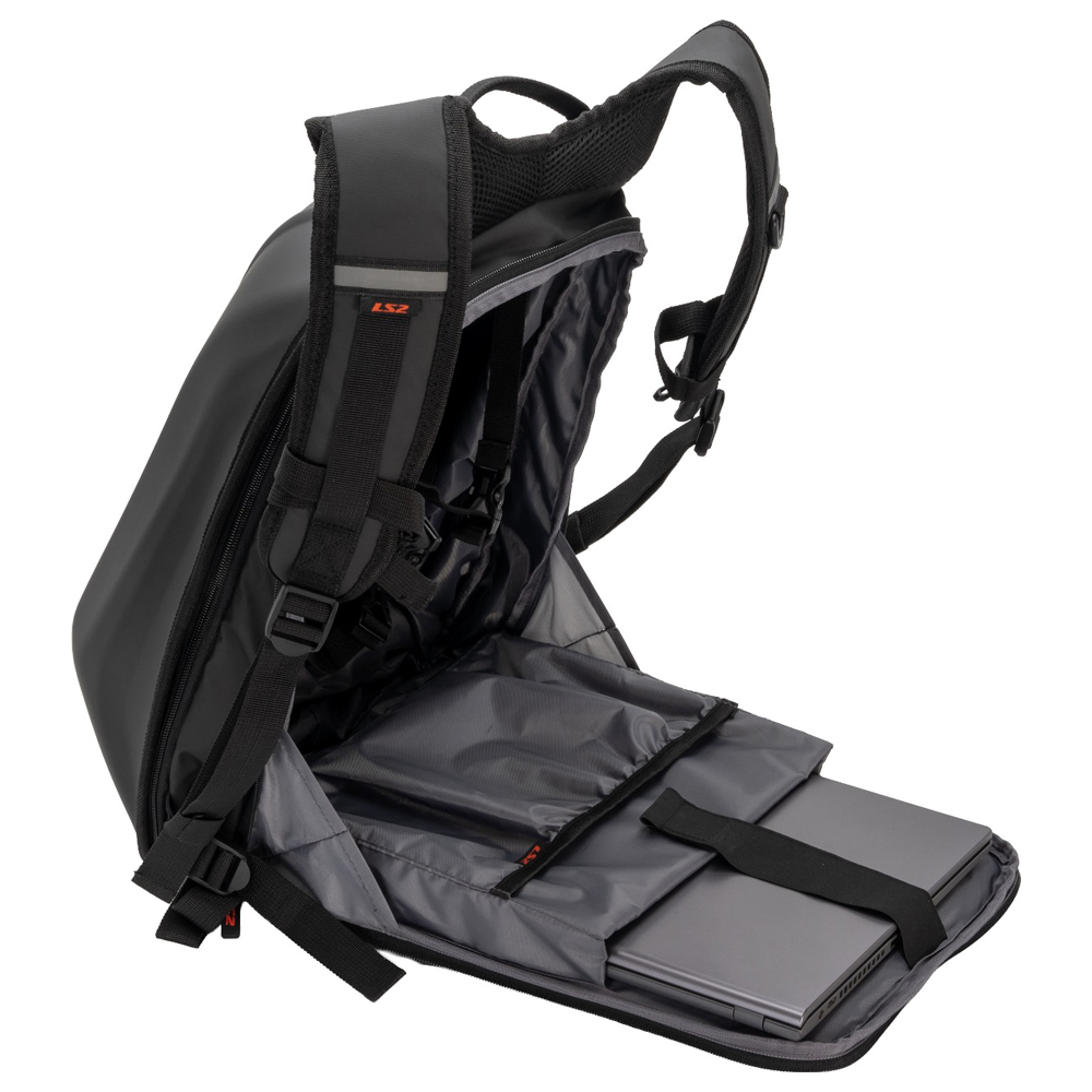 LS2 SHIELD 25L BACKPACK - BLACK - Image 3