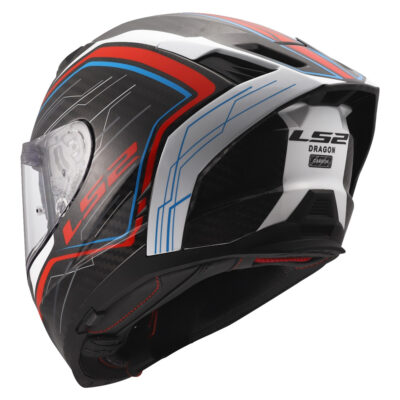 LS2 FF807 DRAGON CARBON HELMET – SUBIC WHITE BLUE RED