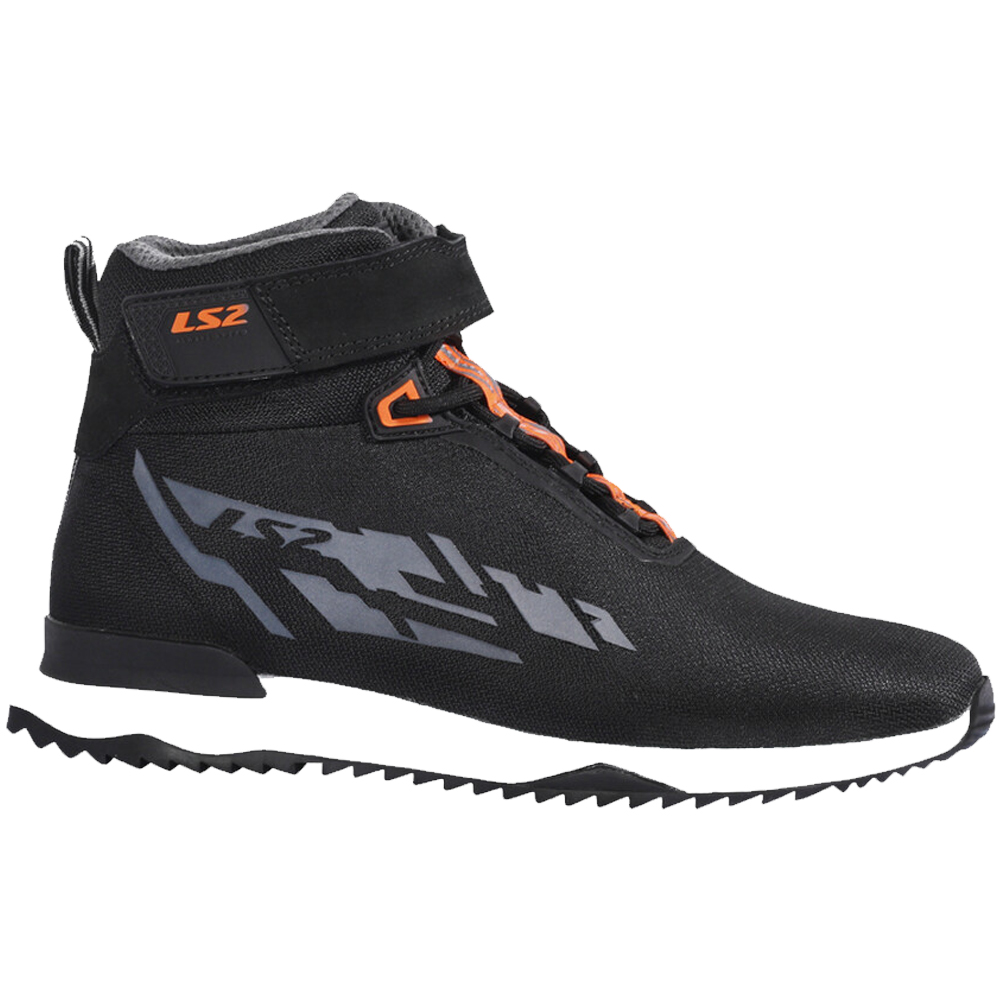 LS2 ACRUX MAN BOOTS - BLACK H-V ORANGE - Image 4