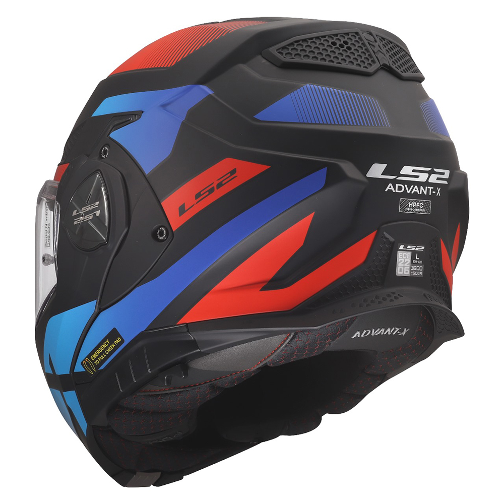 LS2 FF901 ADVANT X HELMET - NOVA BLACK RED BLUE - Image 7
