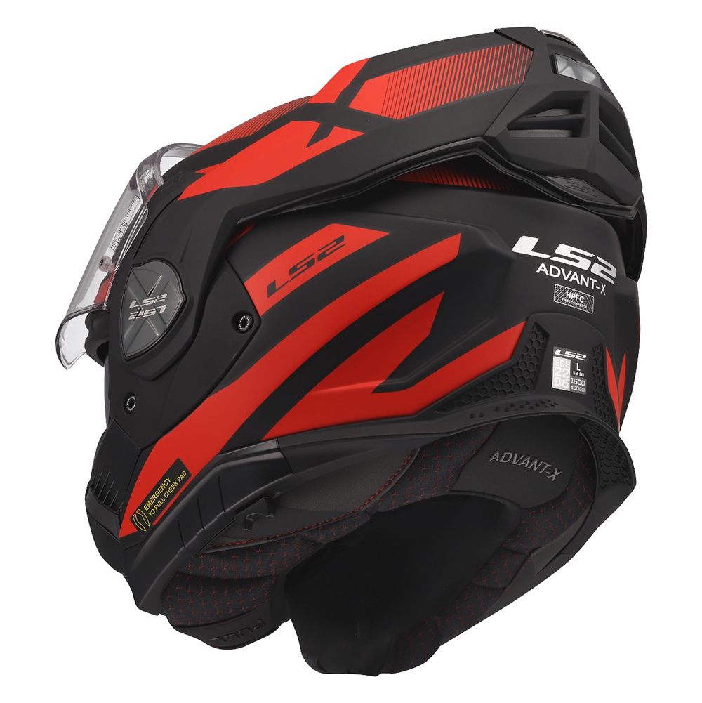 LS2 FF901 ADVANT X HELMET - NOVA BLACK RED - Image 12