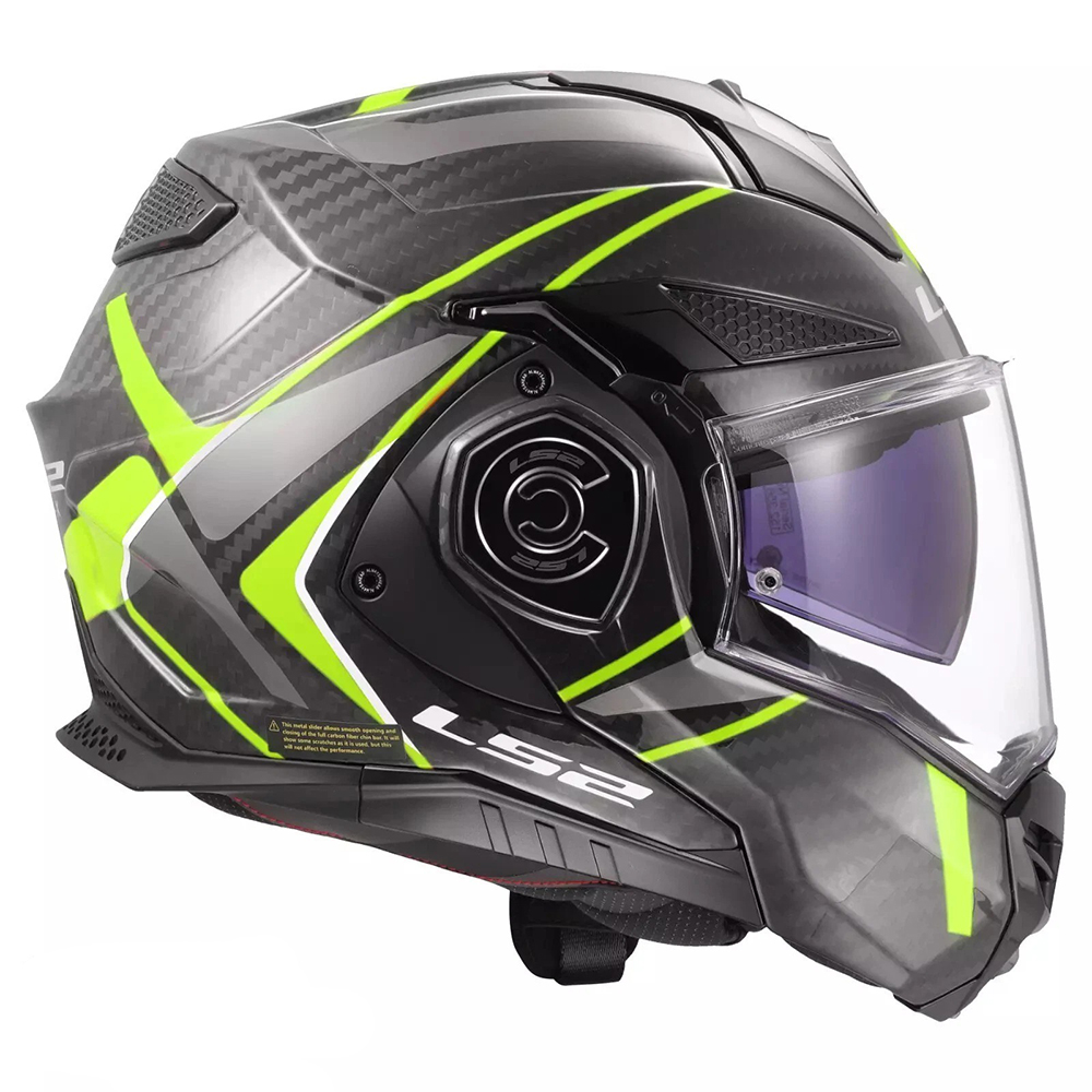 LS2 FF901 ADVANT X CARBON HELMET - FUTURE II YELLOW - Image 4