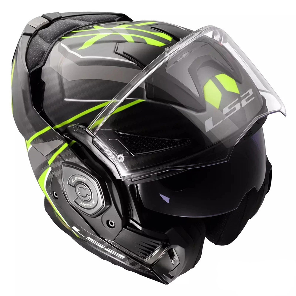 LS2 FF901 ADVANT X CARBON HELMET - FUTURE II YELLOW - Image 6