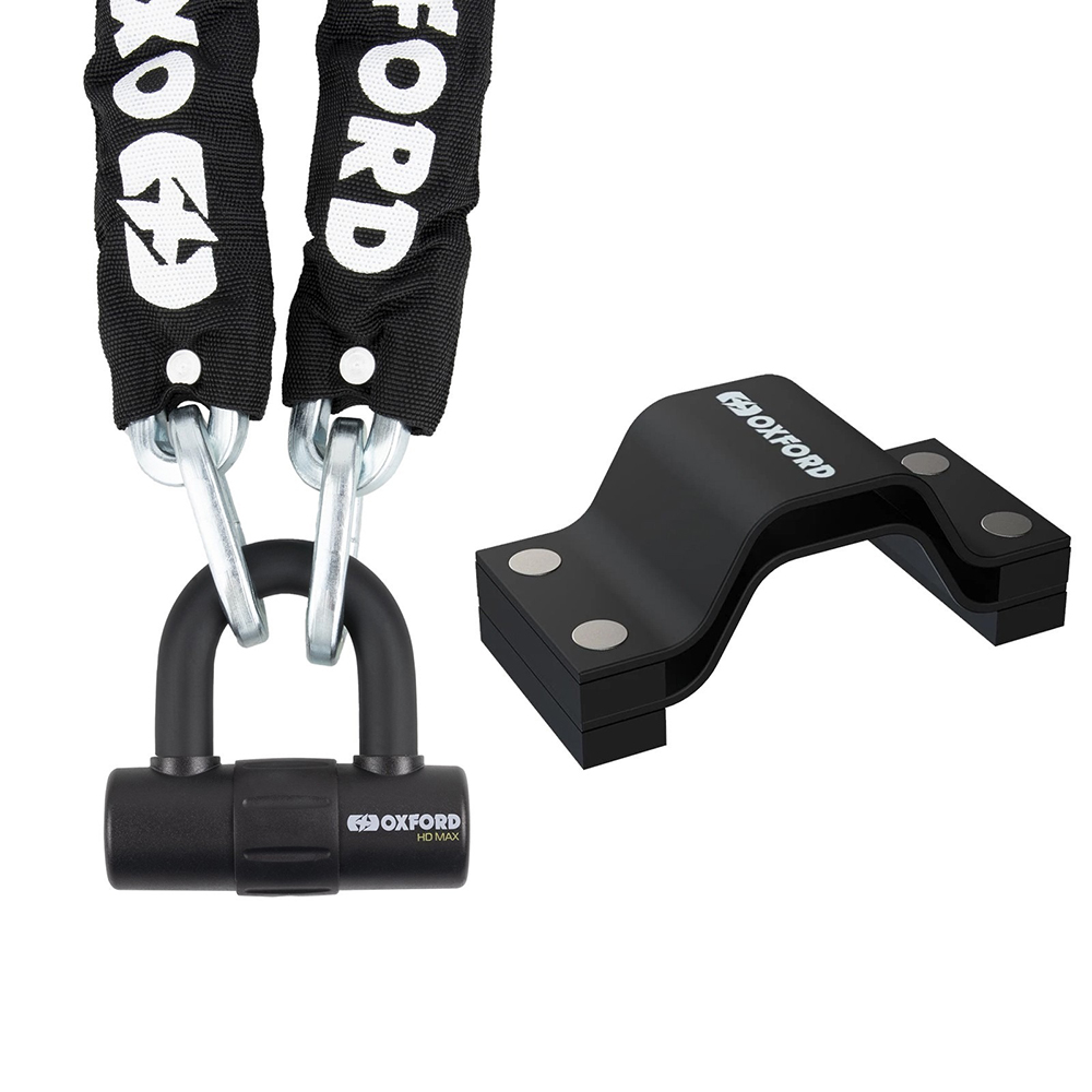 Oxford HD Chain Lock 9.3mm x 3.0m & Oxford Beast Anchor