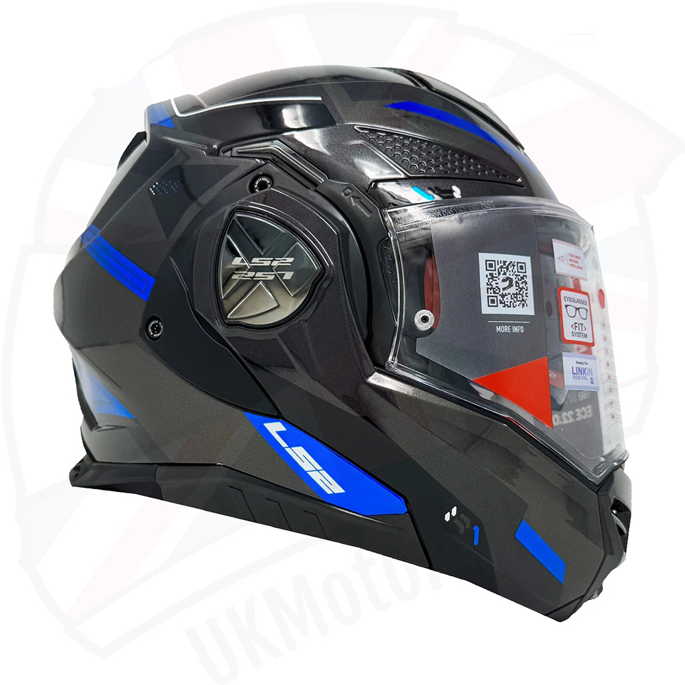 LS2 FF901 Advant X Helmet - SPECTRUM BLACK TITAN BLUE - Image 2