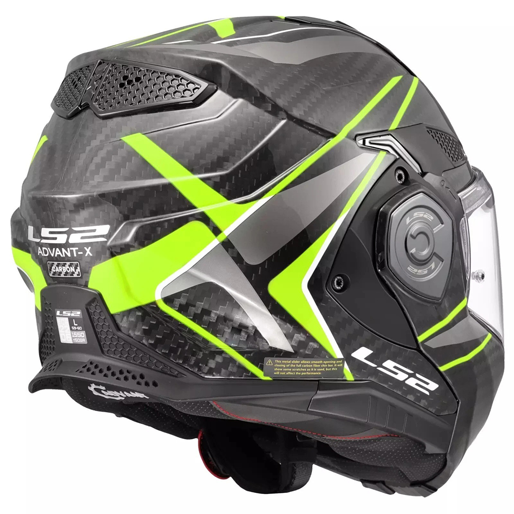 LS2 FF901 ADVANT X CARBON HELMET - FUTURE II YELLOW - Image 9